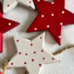 Wood Christmas vintage Garland